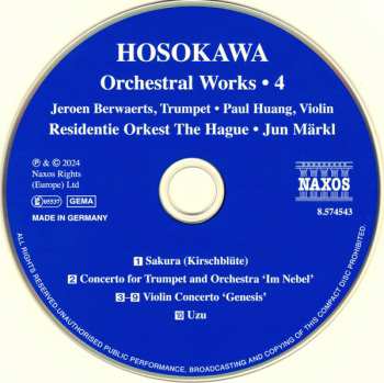 CD Toshio Hosokawa: Orchestral Works • 4 590389