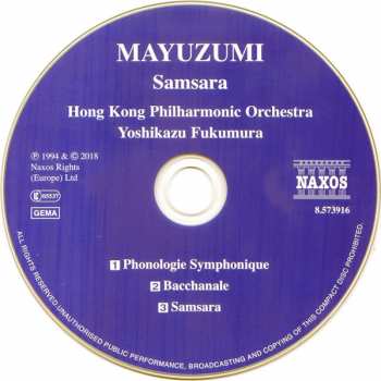 CD Toshiro Mayuzumi: Samsara, Phonologie Symphonique, Bacchanale 316033