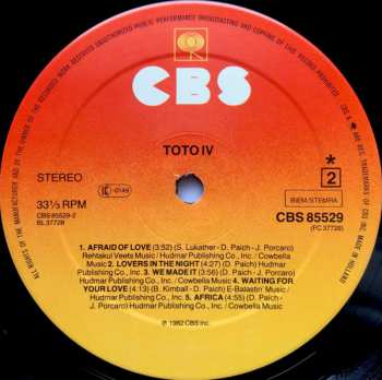 LP Toto: Toto IV 603363