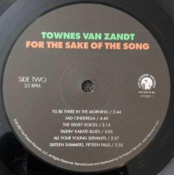 LP Townes Van Zandt: For The Sake Of The Song 136635