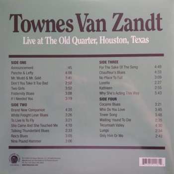 2LP Townes Van Zandt: Live At The Old Quarter, Houston, Texas 546429