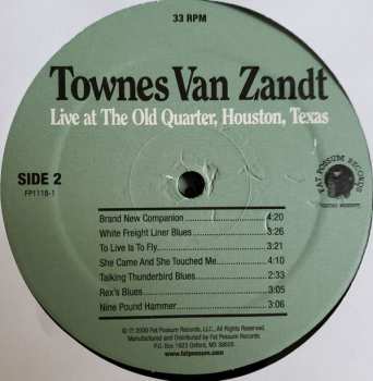 2LP Townes Van Zandt: Live At The Old Quarter, Houston, Texas 546429