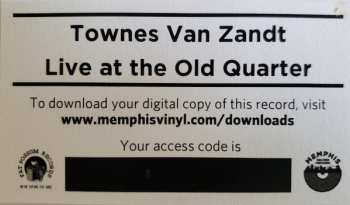 2LP Townes Van Zandt: Live At The Old Quarter, Houston, Texas 546429