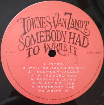 LP Townes Van Zandt: Somebody Had To Write It 107174