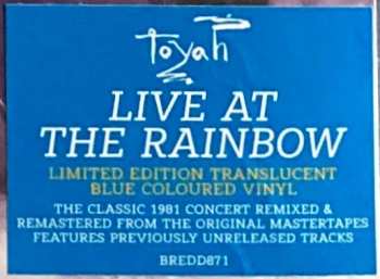 2LP Toyah: Live At The Rainbow CLR 575834