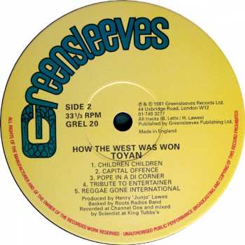 LP Toyan: How The West Was Won 406602