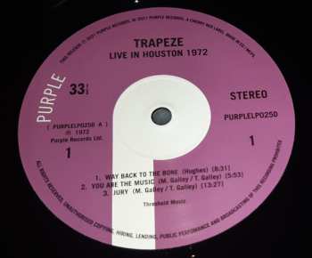 2LP Trapeze: Live In Houston 1972 LTD 540031