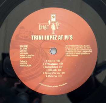 LP Trini Lopez: Trini Lopez At PJ's LTD | NUM 356580