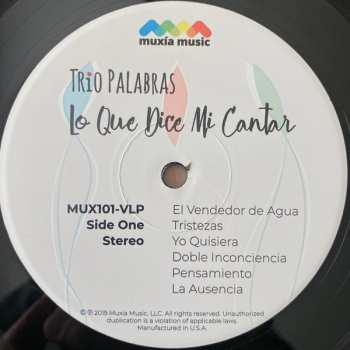 LP Trio Palabras: Lo Que Dice Mi Cantar 569320