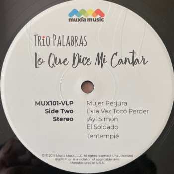 LP Trio Palabras: Lo Que Dice Mi Cantar 569320