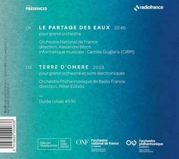 CD Tristan Murail: Le Partage Des Eaux / Terre D'Ombre 568311