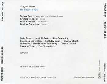 CD Trygve Seim: Helsinki Songs 332515