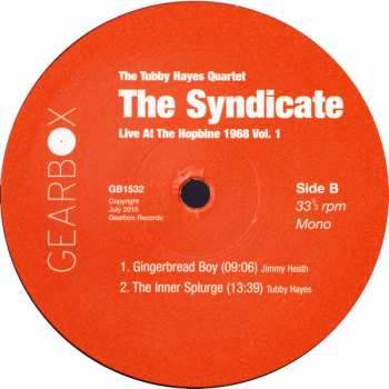 LP Tubby Hayes Quartet: The Syndicate: Live At The Hopbine 1968 Vol.1 LTD 362158