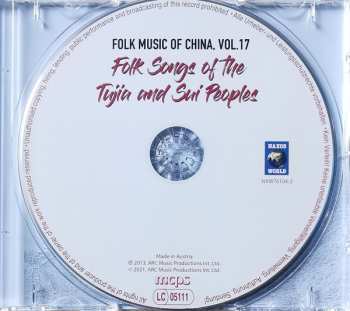 CD Tujia: Folk Songs Of The Tujia And Sui Peoples 446442