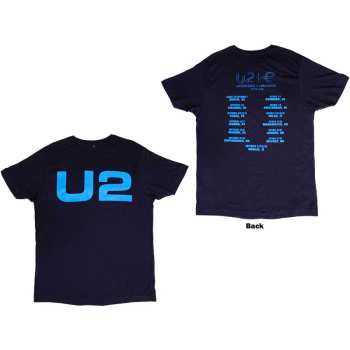 Merch U2: U2 Unisex T-shirt: Logo E+i 2018 Tour Dates (back Print/ex-tour) (small) S