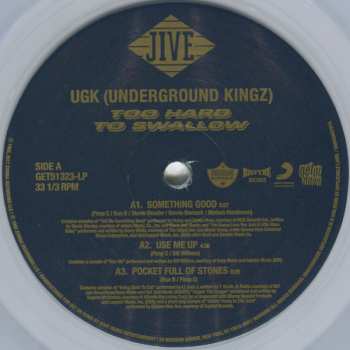 2LP UGK: Too Hard To Swallow CLR | LTD 606188