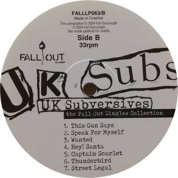 2LP UK Subs: UK Subversives (The Fall Out Singles Collection) CLR 594099