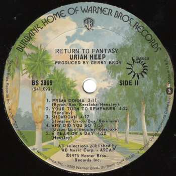 LP Uriah Heep: Return To Fantasy 654056