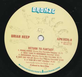 LP Uriah Heep: Return To Fantasy 661731