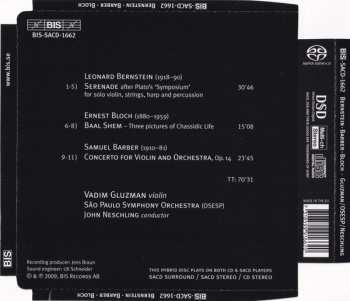 SACD Vadim Gluzman: Serenade / Baal Shem / Concerto  547676