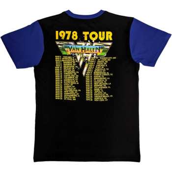 Merch Van Halen: Van Halen Unisex Raglan T-shirt: 1978 Tour Dates (back Print) (small) S