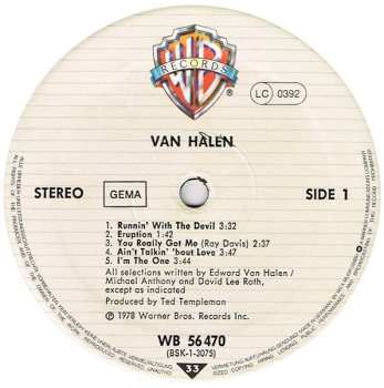 LP Van Halen: Van Halen 603364