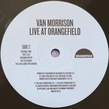 2LP Van Morrison: Live At Orangefield: Be Just And Fear Not 631653