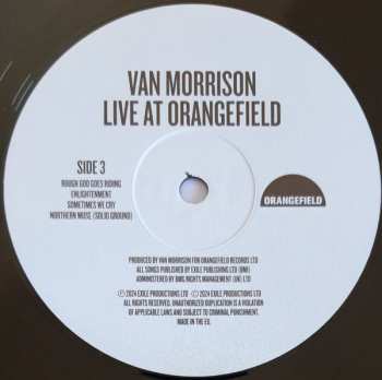 2LP Van Morrison: Live At Orangefield: Be Just And Fear Not 631653