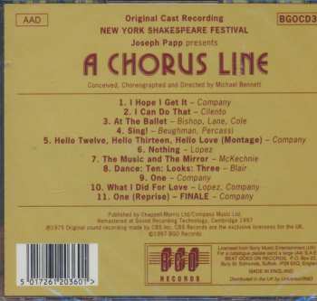 CD Various: A Chorus Line (Original Cast Recording) 655190