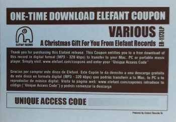 LP Various: A Christmas Gift For You From Elefant Records LTD | NUM | CLR 331224