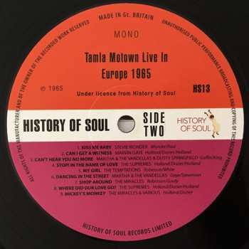 LP Various: A Collection Of 21 Tamla Motown Sounds - Tamla Motown Live in Europe 1965 604928