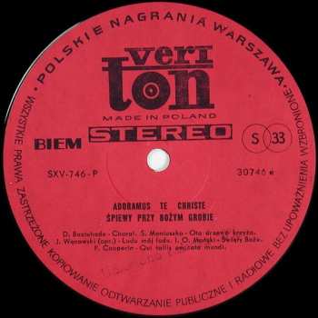 LP Various: Adoramus Te Christe = Śpiewy Przy Bożym Grobie 591469