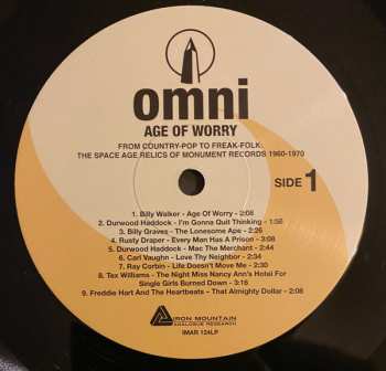 LP Various: Age Of Worry - From Country-Pop To Freak-Folk: The Space Age Relics Of Monument Records 1960-1970 DLX | LTD 347422