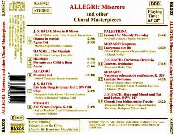 CD Various: Allegri: Miserere And Other Choral Masterpieces 298451