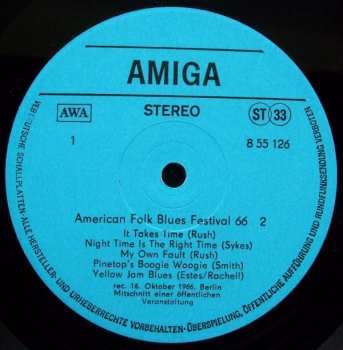 LP Various: American Folk Blues Festival 66 (2) 543470