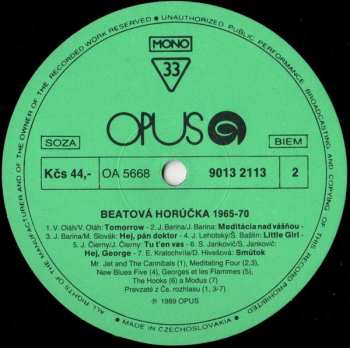 LP Various: Beatová Horúčka 1965-70 43347