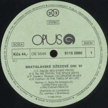 2LP Various: Bratislava Jazz Days '87 475805