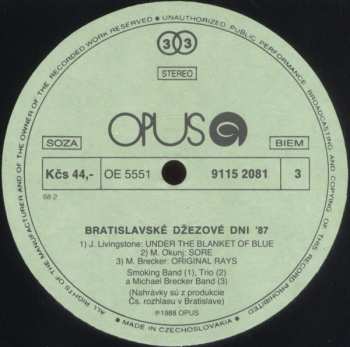 2LP Various: Bratislava Jazz Days '87 475805