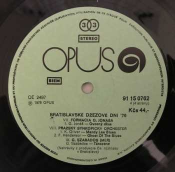 2LP Various: Bratislavské Džezové Dni 1976 629438