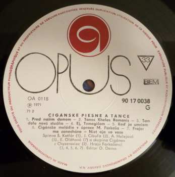 LP Various: Cigánske Piesne A Tance 543630