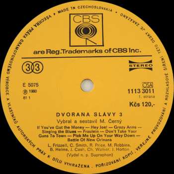 2LP Various: Dvorana Slávy 3 (2xLP) 41796