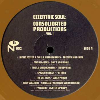 2LP Various: Eccentric Soul: Consolidated Productions Vol. 1 CLR 601411