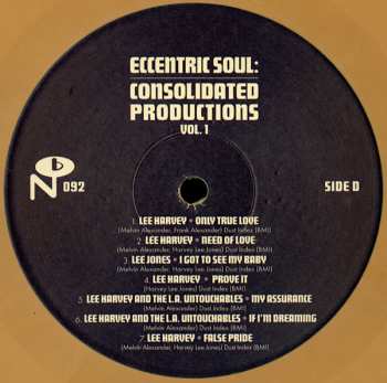 2LP Various: Eccentric Soul: Consolidated Productions Vol. 1 CLR 601411