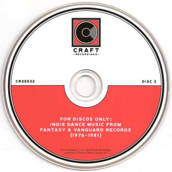 3CD Various: For Discos Only (Indie Dance Music From Fantasy & Vanguard Records 1976–1981) 464044