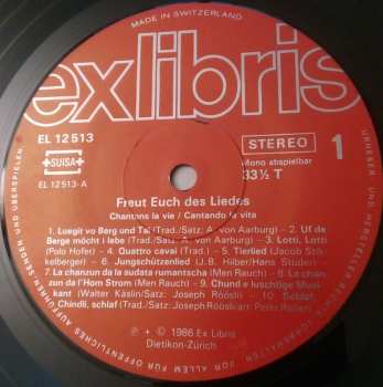 LP Various: Freut Euch Des Liedes = Chantons La Vie = Cantando La Vita 50104