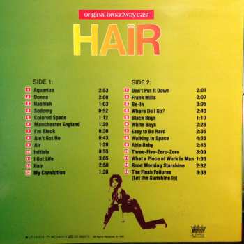 LP Various: Hair - The American Tribal Love-Rock Musical 648945