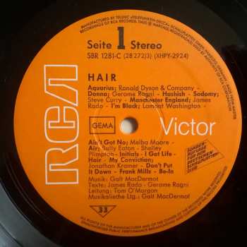 LP Various: Hair - The Original Broadway Cast Recording 652755