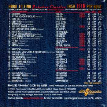 CD Various: Hard To Find Jukebox Classics 1959: Teen Pop Gold 279866