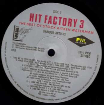 2LP Various: Hit Factory 3 - The Best Of Stock Aitken Waterman 641135