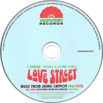 3CD/Box Set Various: I See You Live On Love Street (Music From Laurel Canyon 1967-1975) 560349